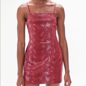 UO Pink Snake Skin Dress